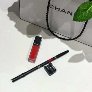 Chanel red lips makeup set 💄